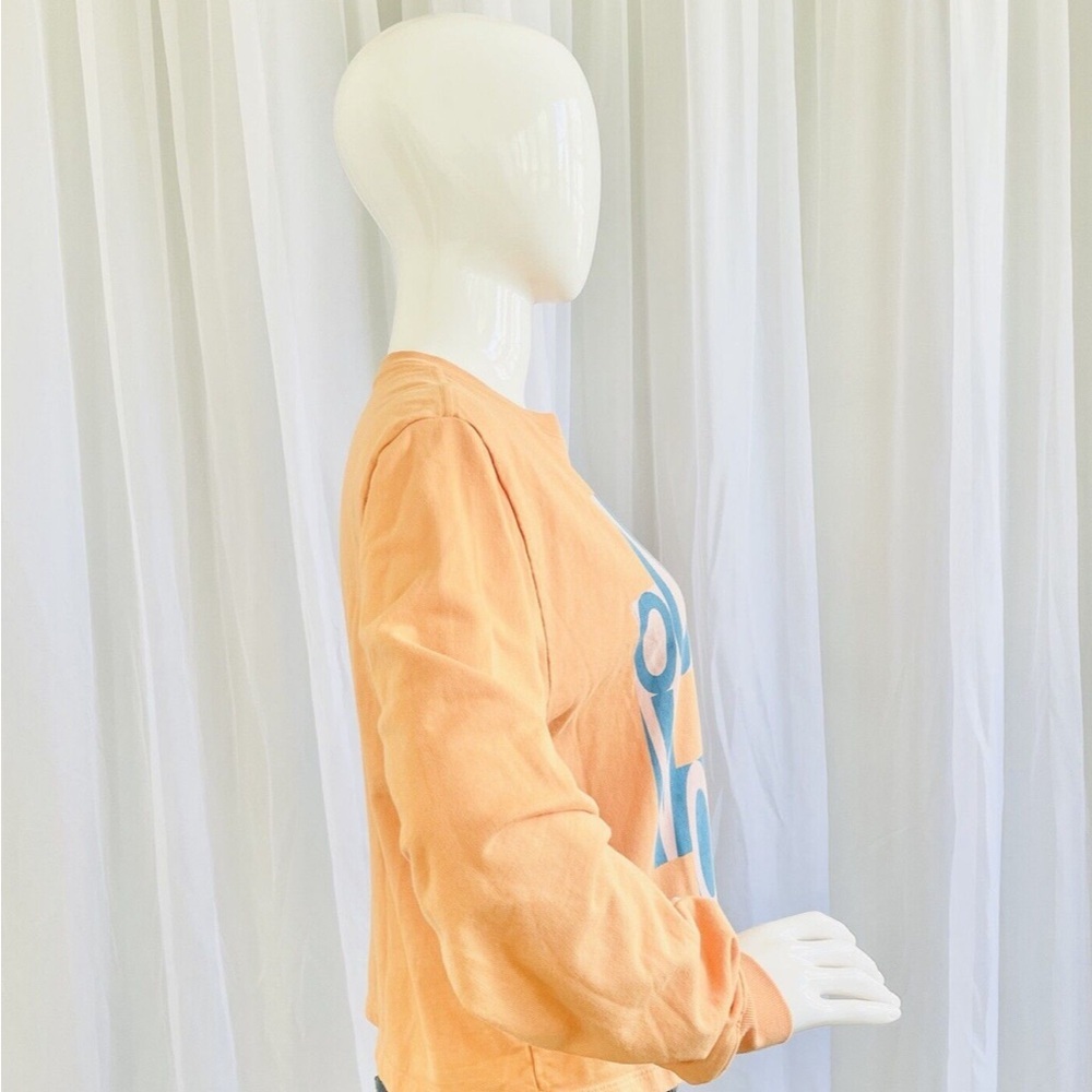 Outdoor Voices Apricot Sweatshirt with Blue Graphic - Picture 3 of 5